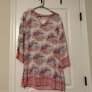 Chach Paisley Beach Swimsuit Cover Up Womens Medium